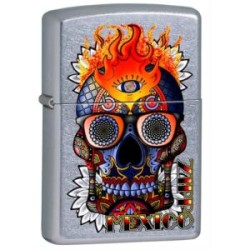 ENCENDEDOR ZIPPO MEXICO DIA DE MUERTOS COLOR GRIS