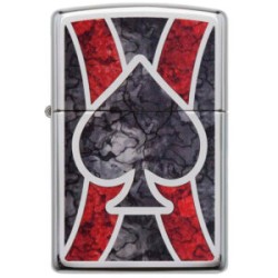 ENCENDEDOR ZIPPO AS NEGRO CON LINEAS ROJAS