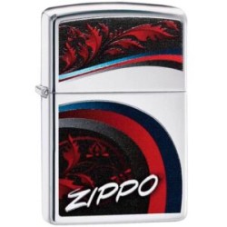 ENCENDEDOR ZIPPO CROMADO HOJAS