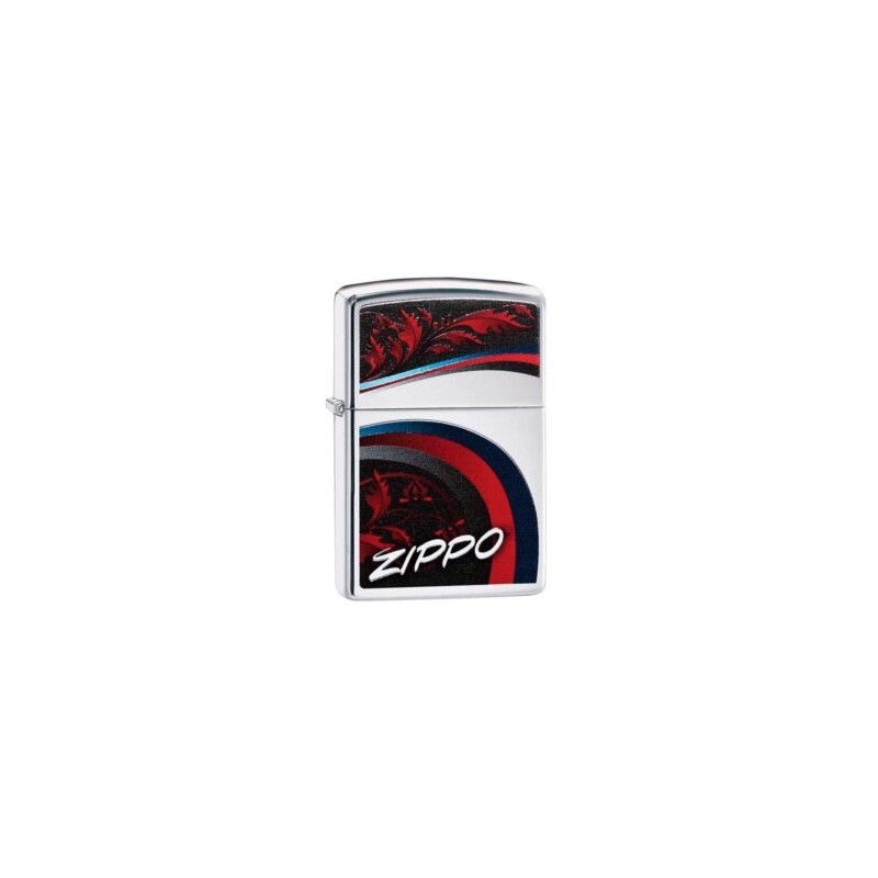 ENCENDEDOR ZIPPO CROMADO HOJAS