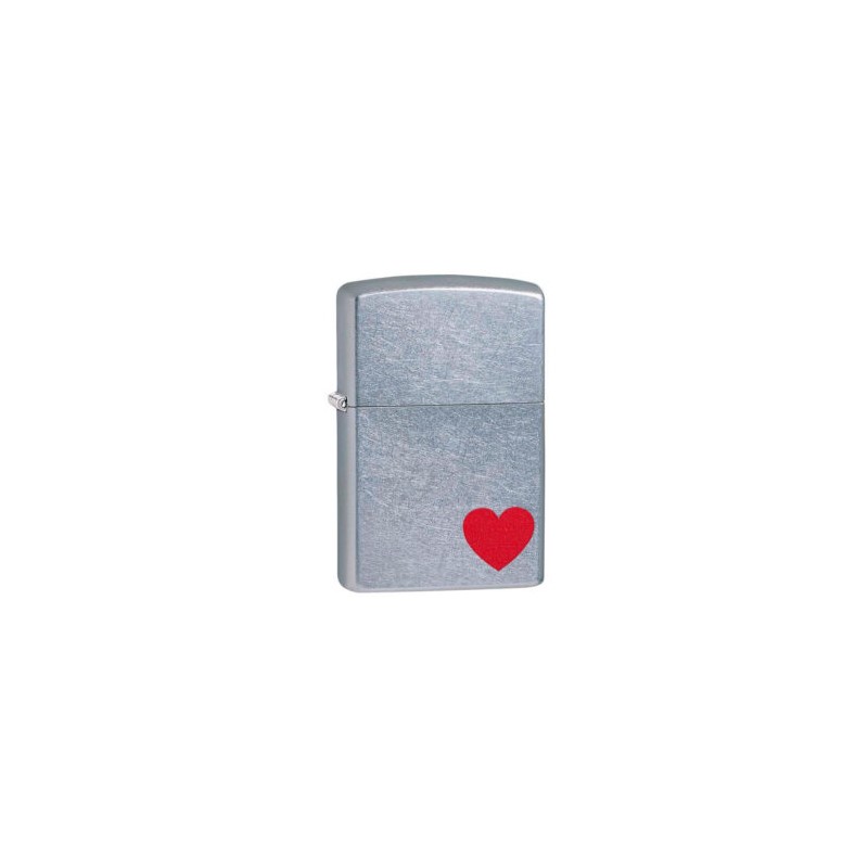 ENCENDEDOR ZIPPO CROMADO LOGO CORAZON