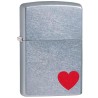 ENCENDEDOR ZIPPO CROMADO LOGO CORAZON
