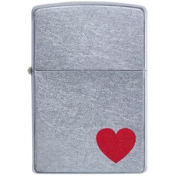 ENCENDEDOR ZIPPO CROMADO LOGO CORAZON