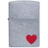 ENCENDEDOR ZIPPO CROMADO LOGO CORAZON