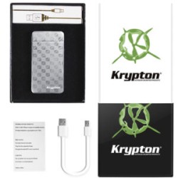 ENCENDEDOR ELECTRONICO KRYPTON GRIS CON CABLE USB INTEGRADO