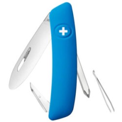 NAVAJA SWIZA MODELO JUNIOR AZUL 4 HERRAMIENTAS, 6 USOS