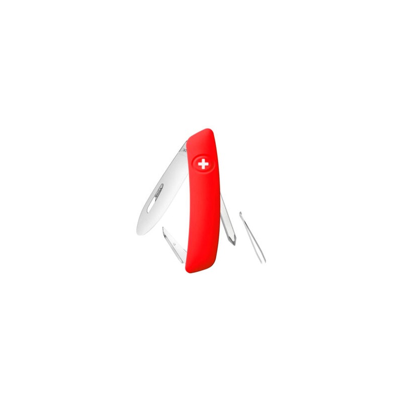 NAVAJA SWIZA MODELO JUNIOR ROJO 4 HERRAMIENTAS, 6 USOS