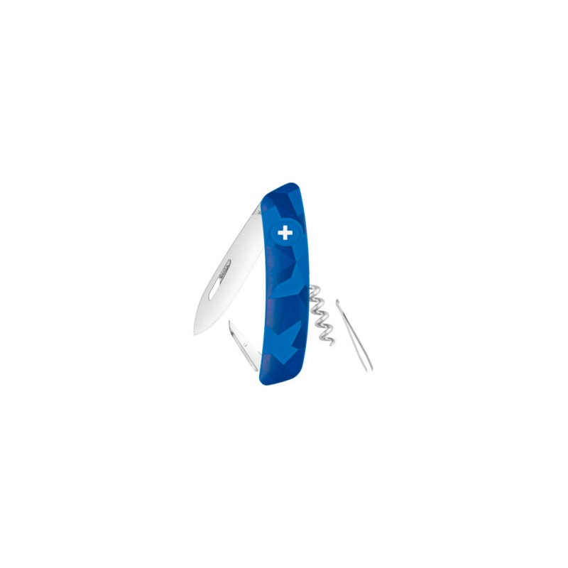 NAVAJA SWIZA MODELO JUVENIL AZUL 4 HERRAMIENTAS, 6 USOS