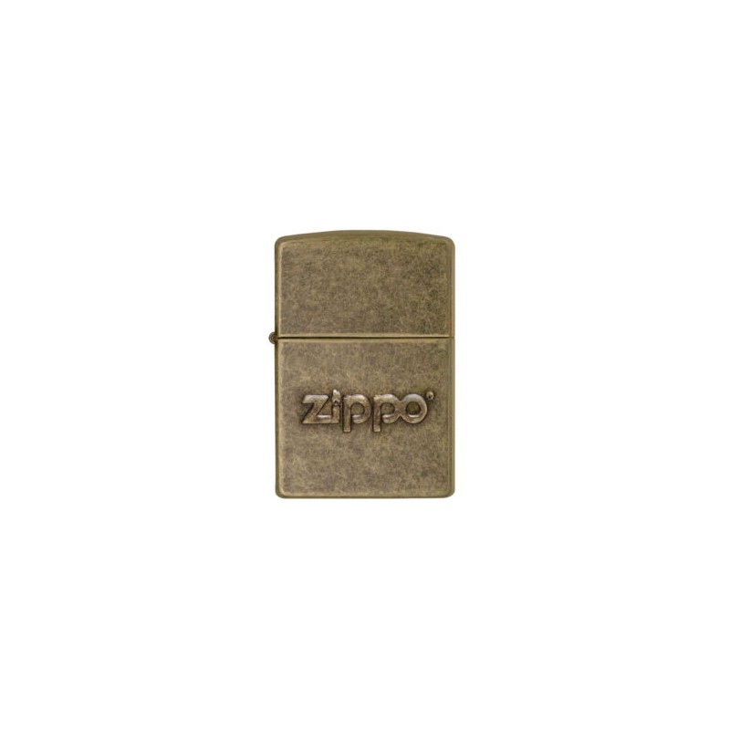 ENCENDEDOR ZIPPO CON LOGO DE LATON ANTIGUO