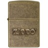 ENCENDEDOR ZIPPO CON LOGO DE LATON ANTIGUO
