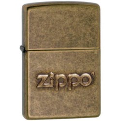 ENCENDEDOR ZIPPO CON LOGO DE LATON ANTIGUO