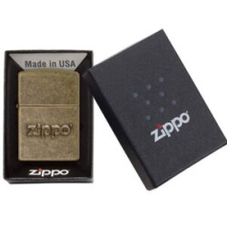 ENCENDEDOR ZIPPO CON LOGO DE LATON ANTIGUO