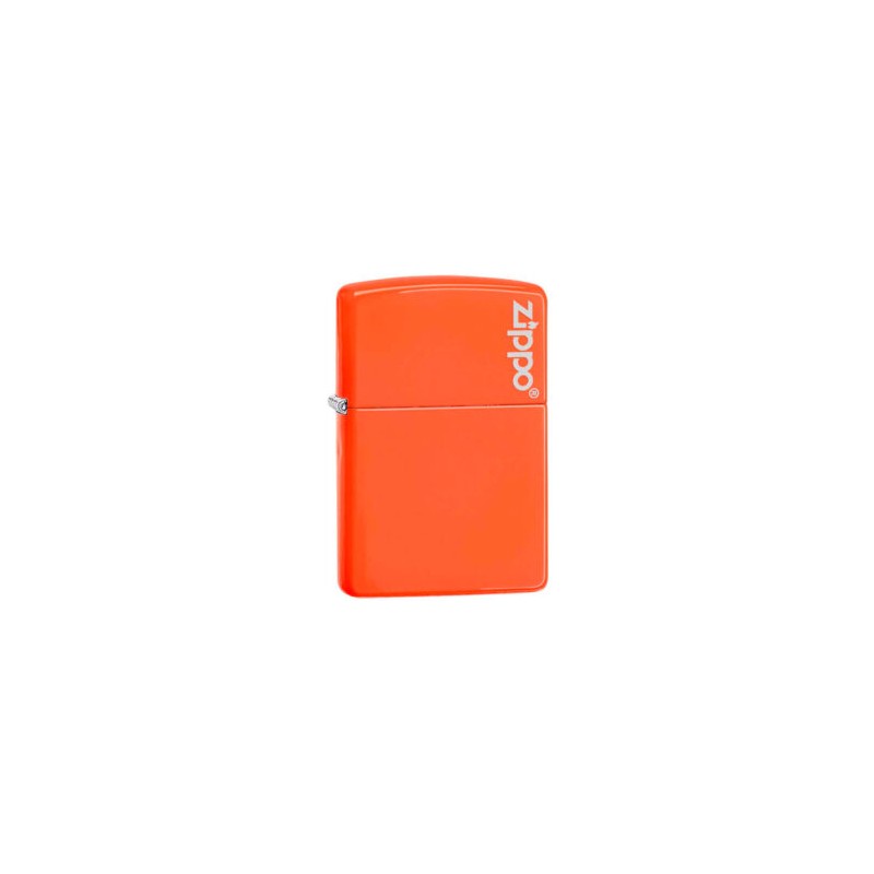 ENCENDEDOR ZIPPO NEON NARANJA CON LOGO ZIPPO