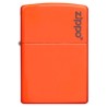 ENCENDEDOR ZIPPO NEON NARANJA CON LOGO ZIPPO