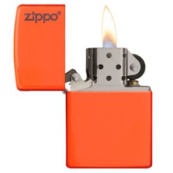 ENCENDEDOR ZIPPO NEON NARANJA CON LOGO ZIPPO
