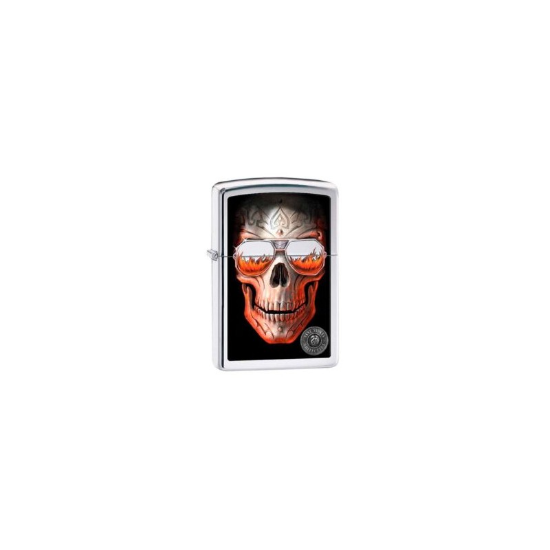 ENCENDEDOR ZIPPO CALAVERA CON LENTES