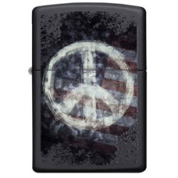ENCENDEDOR ZIPPO SEÑAL DE LA PAZ Y BANDERA