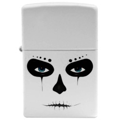 ENCENDEDOR ZIPPO BLANCO MASCARA DIA DE MUERTOS