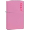 ENCENDEDOR ZIPPO ROSA MATE CON LOGO ZIPPO