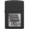ENCENDEDOR ZIPPO NEGRO AGRIETADO EMBLEMA ZIPPO PEWTER