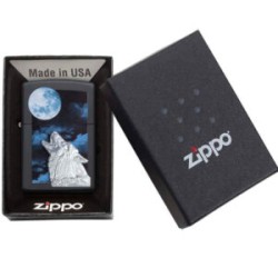 ENCENDEDOR ZIPPO LOBO AULLANDO