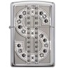 ENCENDEDOR ZIPPO CROMADO BRILLANTE EMBLEMA BLING