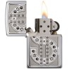 ENCENDEDOR ZIPPO CROMADO BRILLANTE EMBLEMA BLING