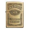 ENCENDEDOR ZIPPO BRONCE BRILLANTE JACK DANIELS EMBLEMA LABEL BRASS