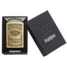 ENCENDEDOR ZIPPO BRONCE BRILLANTE JACK DANIELS EMBLEMA LABEL BRASS