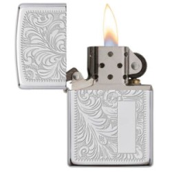 ENCENDEDOR ZIPPO CROMADO BRILLANTE VENECIANO