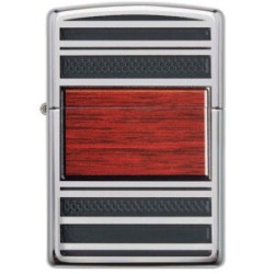 ENCENDEDOR ZIPPO ACERO Y MADERA