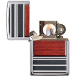 ENCENDEDOR ZIPPO ACERO Y MADERA