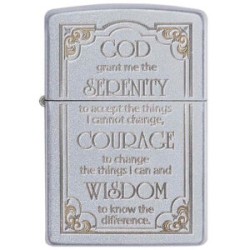 ENCENDEDOR ZIPPO ORACION DE LA SERENIDAD