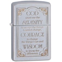 ENCENDEDOR ZIPPO ORACION DE LA SERENIDAD