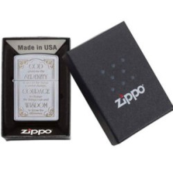 ENCENDEDOR ZIPPO ORACION DE LA SERENIDAD