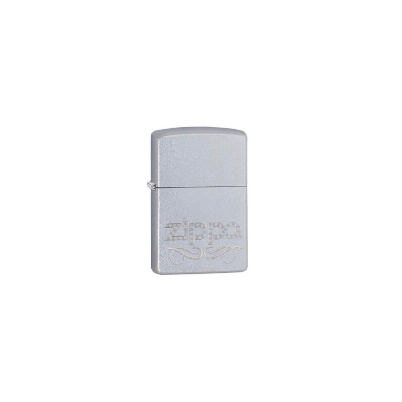 ENCENDEDOR ZIPPO SCROLL CROMADO SATINADO