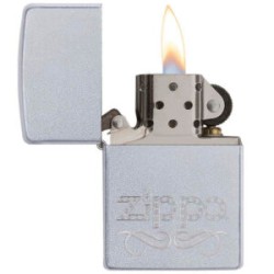 ENCENDEDOR ZIPPO SCROLL CROMADO SATINADO