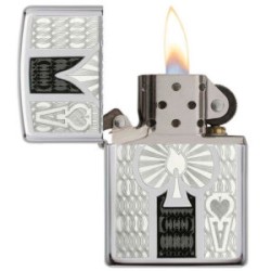ENCENDEDOR ZIPPO CROMADO ACE