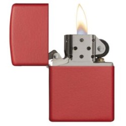 ENCENDEDOR ZIPPO ROJO MATE