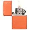 ENCENDEDOR ZIPPO NARANJA MATE LOGO ZIPPO