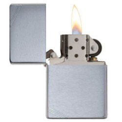 ENCENDEDOR ZIPPO CROMADO MATE VINTAGE