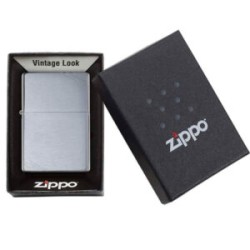 ENCENDEDOR ZIPPO CROMADO MATE VINTAGE