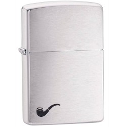 ENCENDEDOR ZIPPO CROMADO MATE PARA PIPA