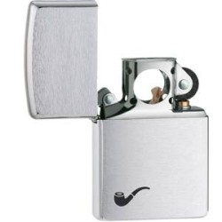 ENCENDEDOR ZIPPO CROMADO MATE PARA PIPA
