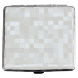 CIGARRERA PARK LANE PLATEADO DISEÑO CUADRITOS