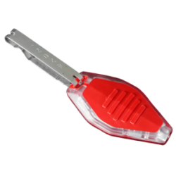 MINI LINTERNA TRANSPARENTE INOVA CON LUZ ROJA