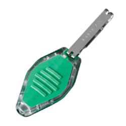 MINI LINTERNA TRANSPARENTE INOVA CON LUZ VERDE